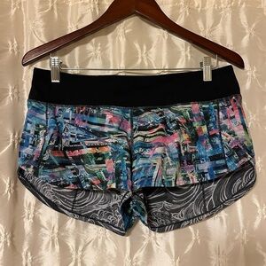 Lululemon 2018 Seawheeze Speed Up Short Electric Beach Running Waves Low Rise